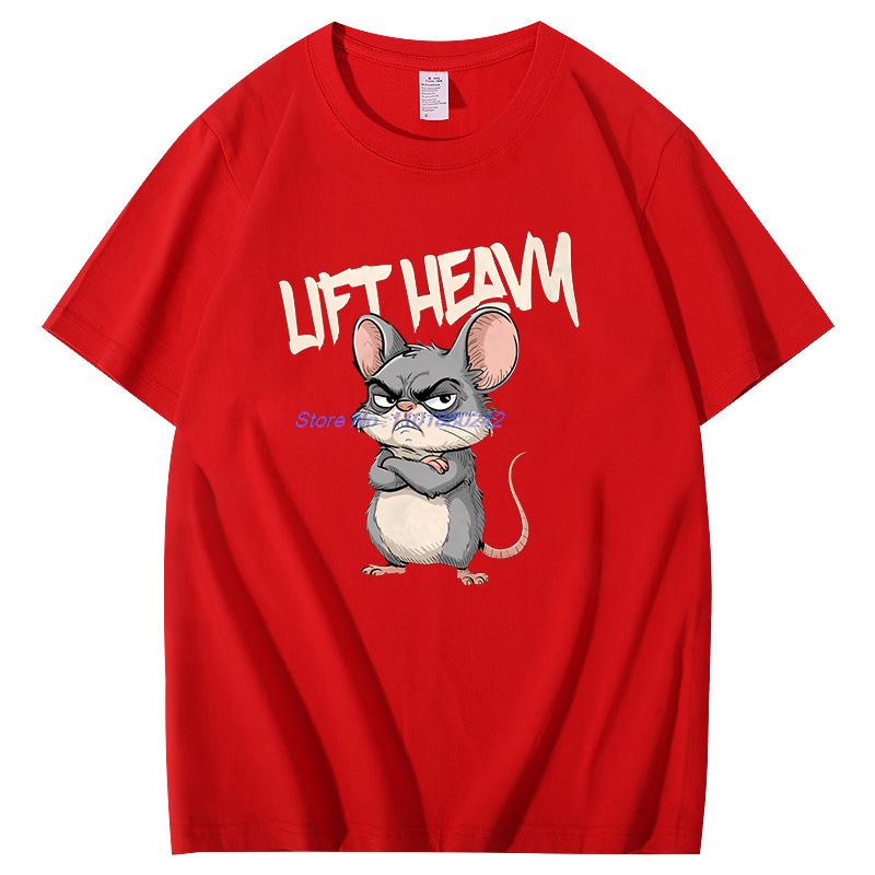 Motivational Mouse Funny Graphic Tee New Arrival Goods Fashion Tops Tshirt Summer Mens Short Sleeve Tee Cotton Tshirt