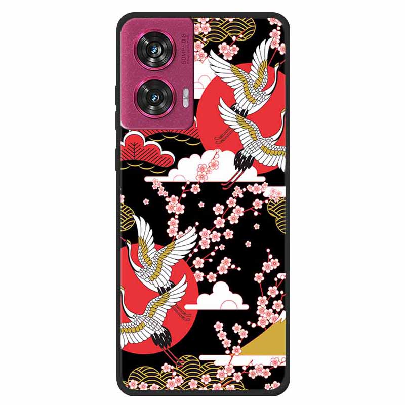 

Для Motorola Edge 50 Fusion 5G Чехол для телефона С принтом Мягкий ТПУ Защитная крышка Four Cranes Soaring