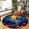 1pc Halloween Witch Round Chair Mat Office Area Rug - Non-Slip, Floor Mat for Office, Bedroom, Ideal Home Decor Gift C0112021