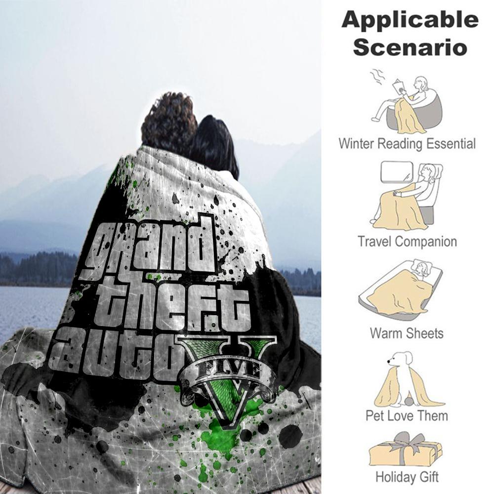 GTA Flannel Blanket, High quality Comfortable for All Seasons, Home Decor, Warmth and Comfort