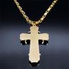 Men's Gold Stainless Steel Large Cross Necklace - Christmas Gift Jewelry