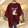Pure Cotton T-shirt 2025 Spring and Summer New Cartoon Cat Print Top Foreign Style Bottoming Shirt Short Sleeve