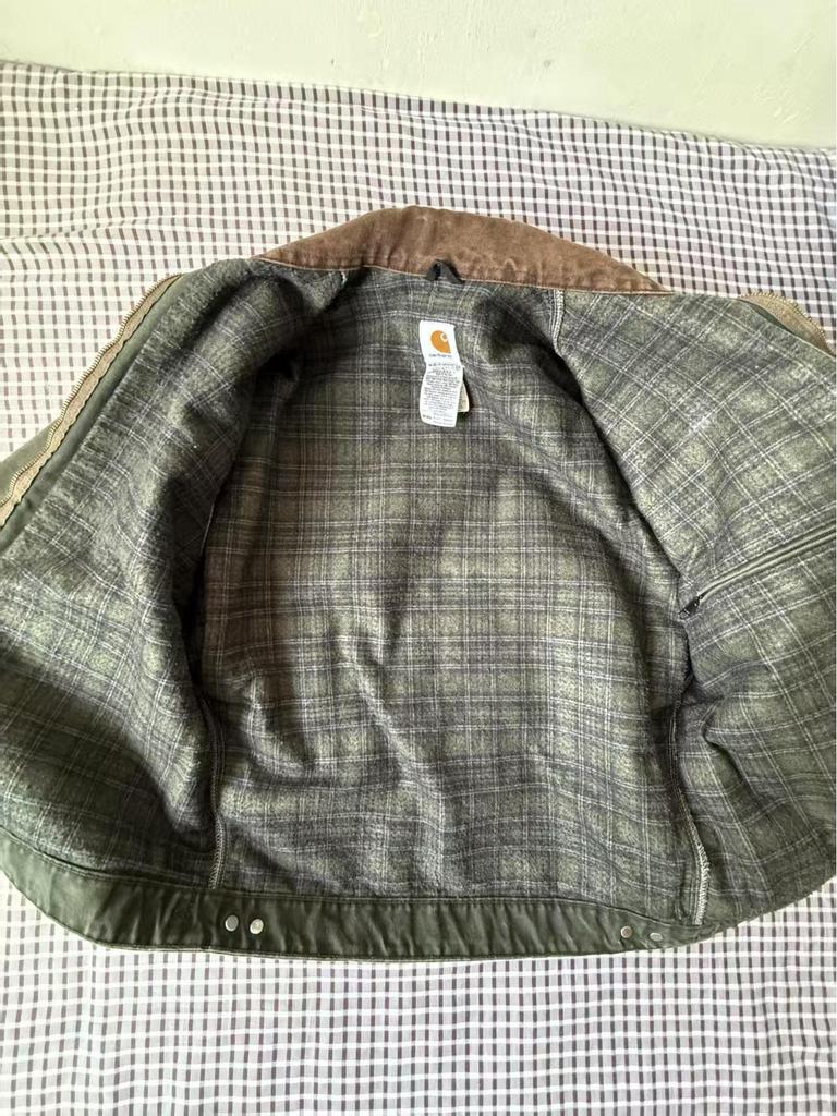 Carhartt J97 American Detroit Sliten Kanvas Dragkedjejacka