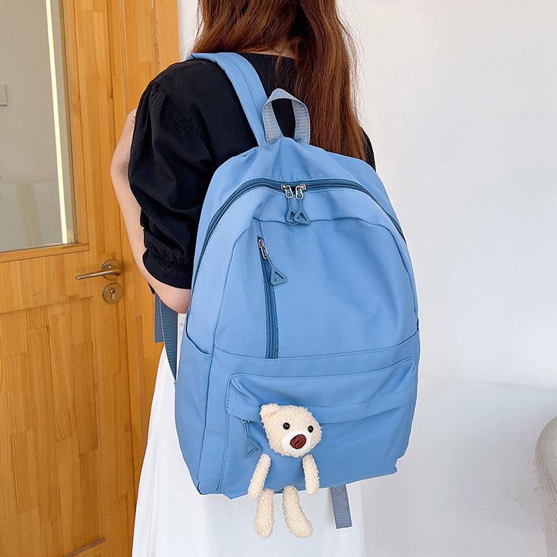 Einfacher und modischer Schulrucksack für Frauen in der Junior High School Sommer lässig einfacher Rucksack großer Rucksack
