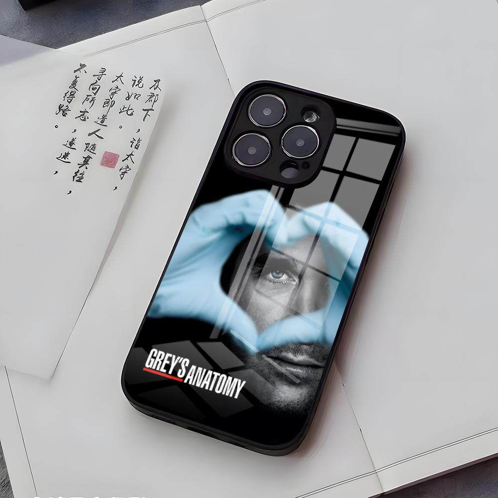 

Hot TV Greys Anatomy Phone Case For IPhone 17 Air 16 E Pro Max 15 14 13 Mini 12 Pro 11 Max Plus Black Glass Cover iPhone 14