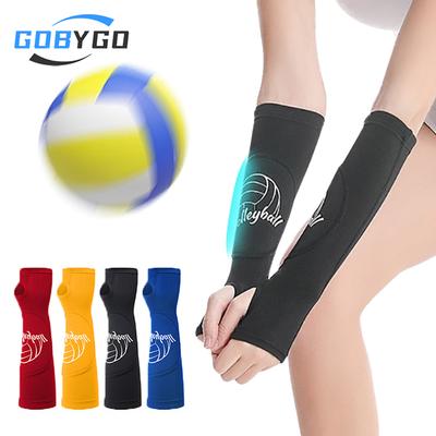 Gobygo 1 Pair Sport Arm Guard Volleyball Arm Sleeve Gloves Forearm Compression Test Training Basketball Wrist Support Brace