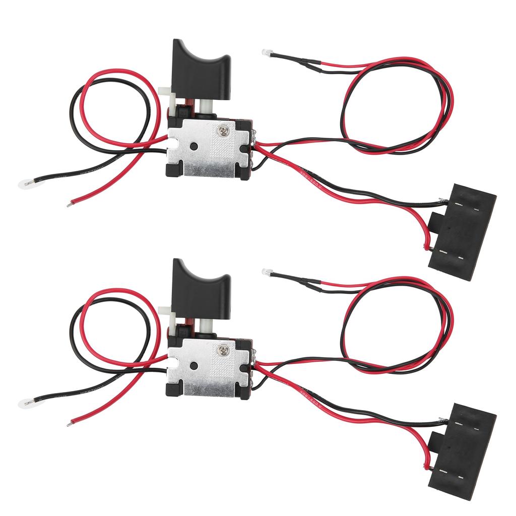2pcs Saw Switch Speed Control Switch Stepless Speed Regulation Trigger Switch with Light