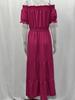 Women's One-Shoulder Short-Sleeve Long Spring Dress