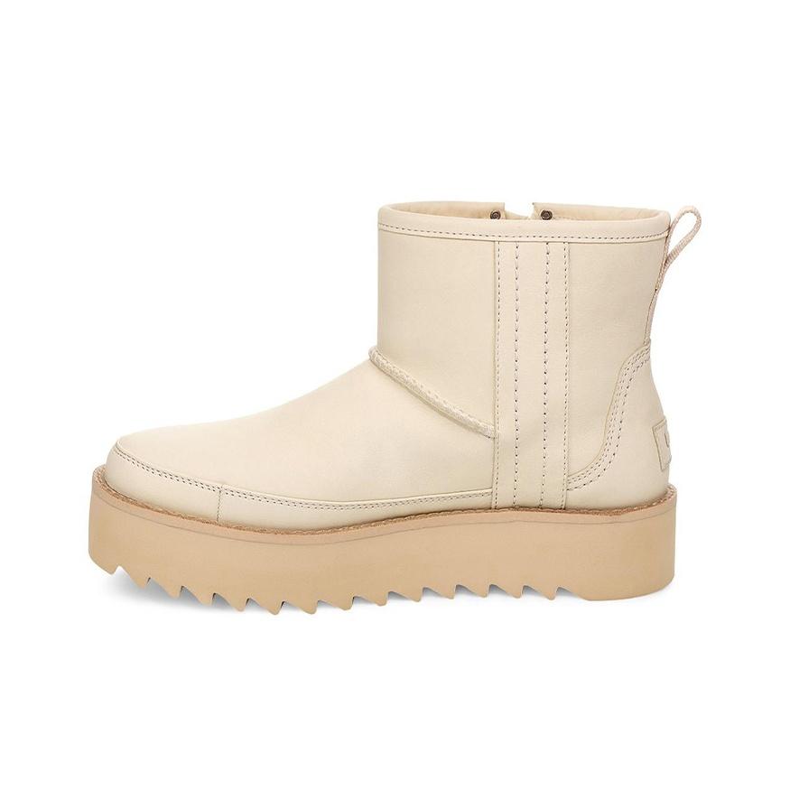UGG F19 Classic Rebel Biker Mini зимние ботинки с меховой подкладкой женские зимние ботинки розовые 1105313-BONE 36