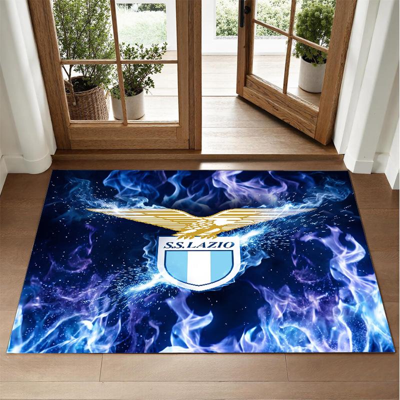 Lazio FC Design Crystal Velvet Rug Soft Decorative Mat for Bedroom Entrance