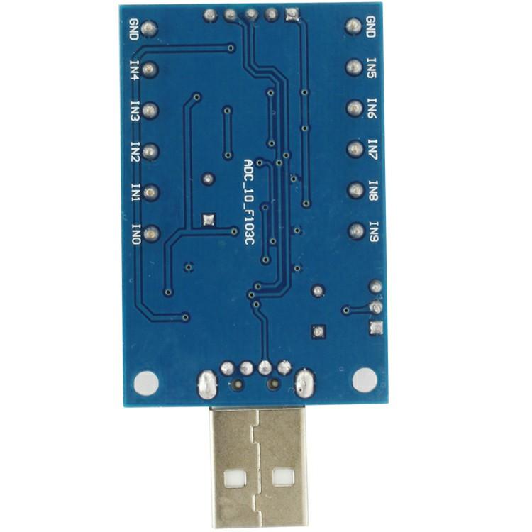USB Interface 10-Channel 12-Bit AD Sampling Data Acquisition STM32 UART Communication ADC Module