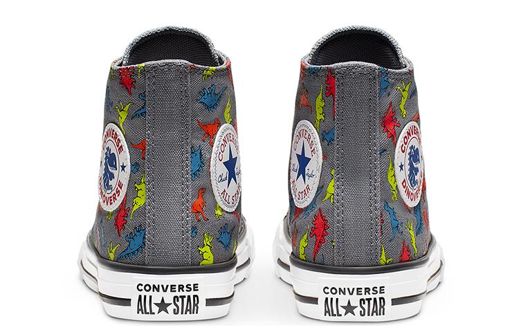 Converse Chuck Taylor All Star Comfortable High top Kids Canvas Shoes Cartoon Dinosaur Teenagers 666200C