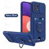 Slide Camera Lens Protection Case For Samsung Galaxy A22 5G Card Slot Stand Holder Magnetic Cover For Samsung Samsun A 22 22A
