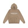 Unisex Oversized Hooded Sweatshirt With Flock Letter Print Soft Cotton Blend Warm Lined