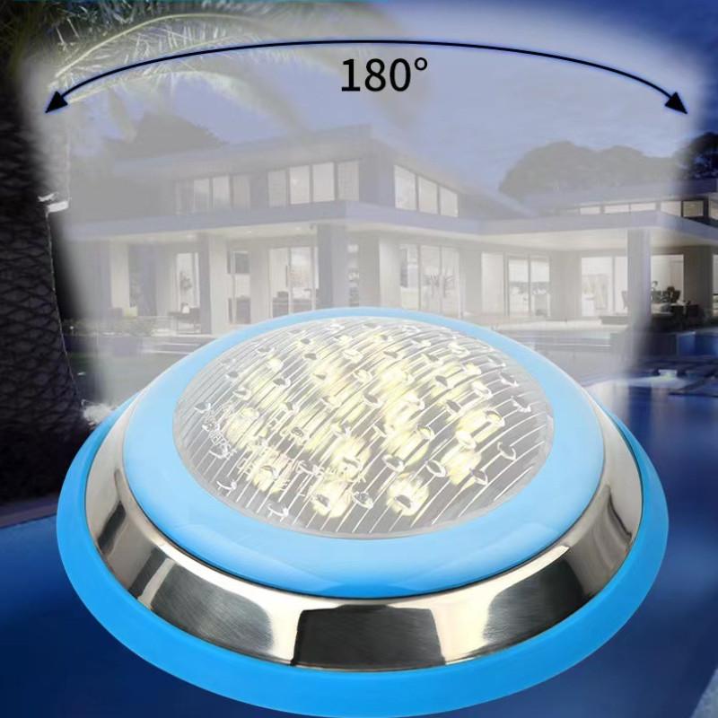 Stainless Steel LED Outdoor Embedded Decorative Fountain Light Waterproof Colorful Underwater Lamp Pool Wall Light