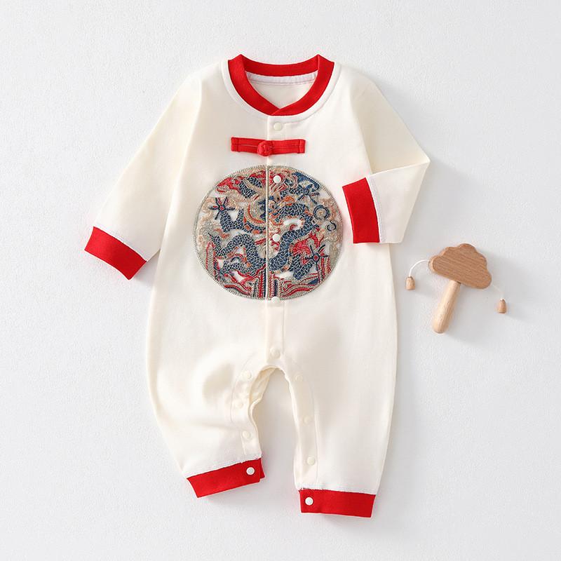 Baby Boy Girl Cotton Allseason Romper With Safe Nobone Design For Newborns