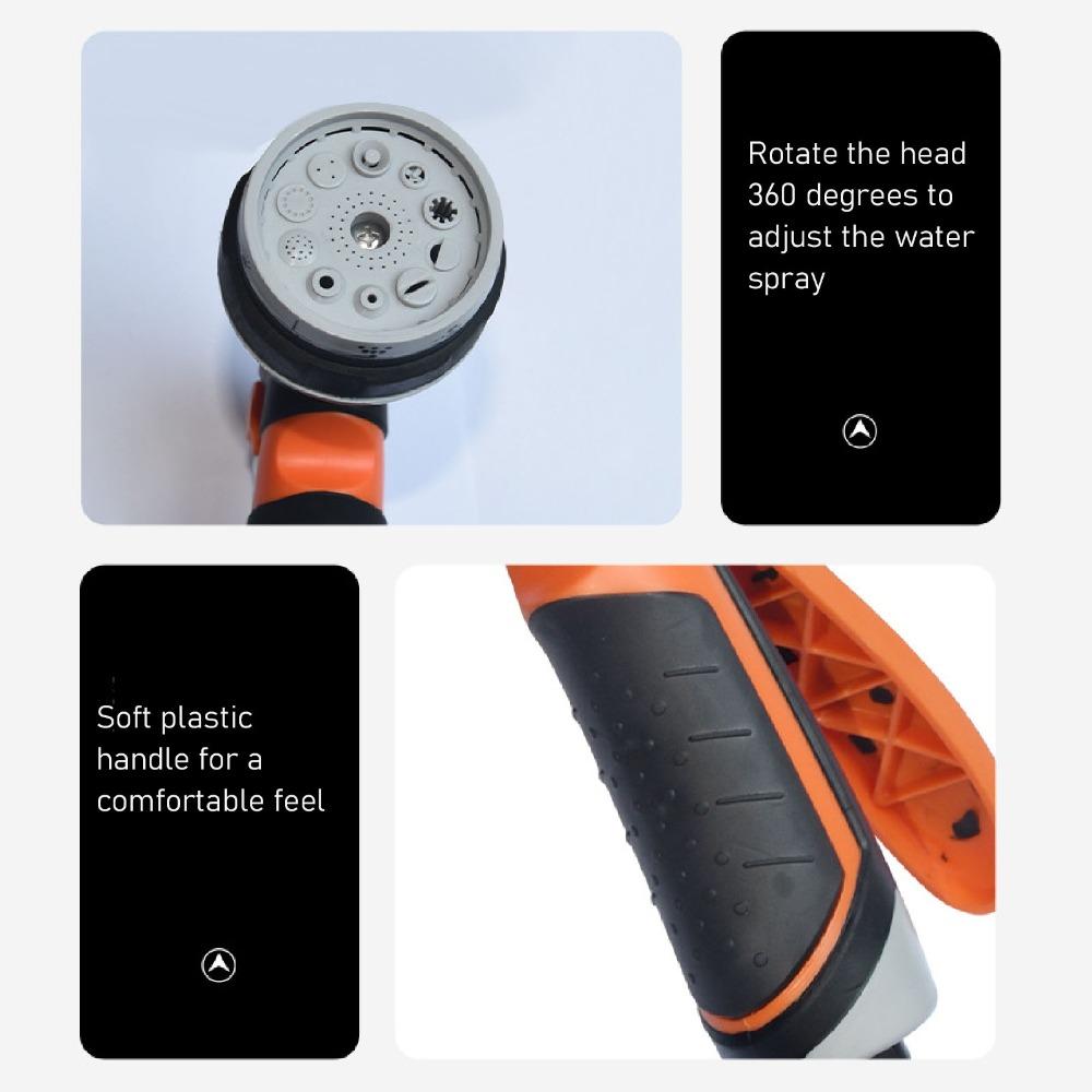 10  Modes Hose Nozzle Sprayer ABS,Rubber Water Spray Nozzle Water Hose Sprayer  Lawn Watering
