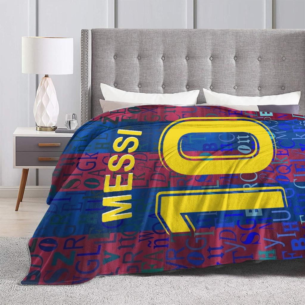 Argentina Number 10 Football Soccer Flannel Blanket Messied Awesome Throw Blanket for Home Hotel Sofa 150*125cm Bedspread