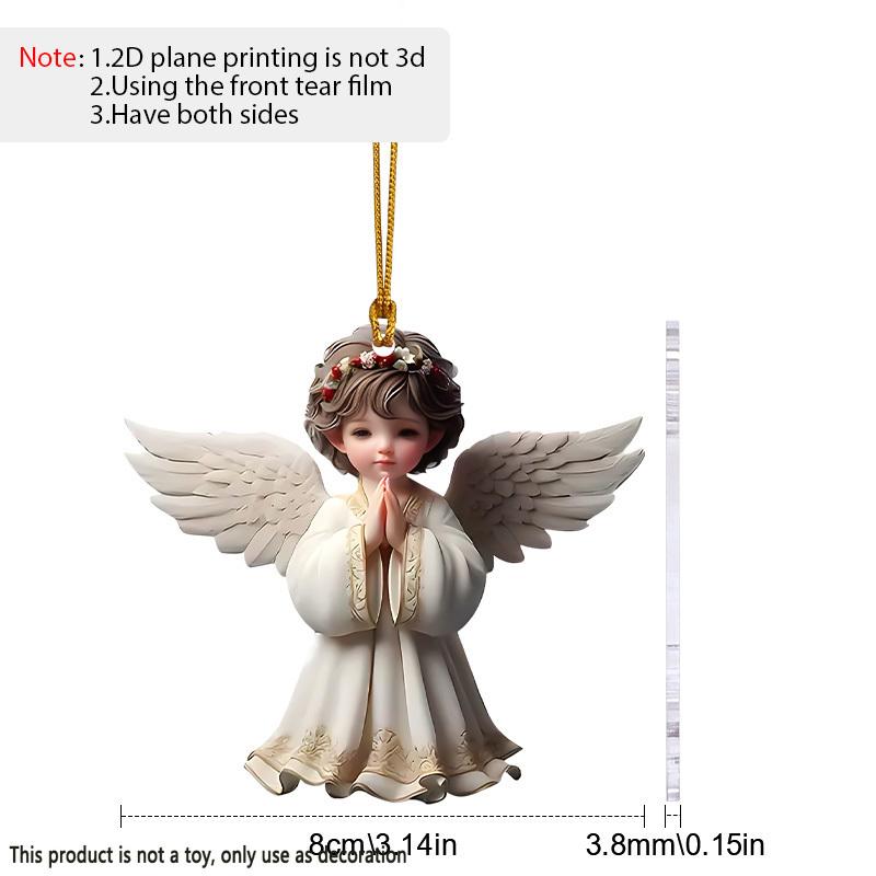 1pc Easter Praying Angel Acrylic Hanging Sign Door Wall Plaque Indoor Outdoor Home Decor