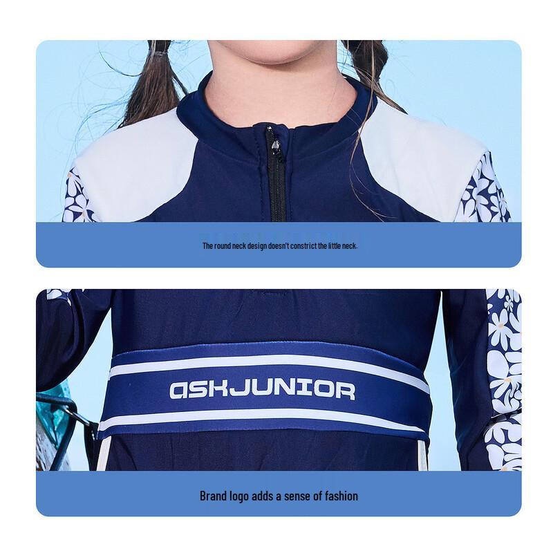 ASK JUNIOR Kids' Long Sleeve One-Piece Swimsuit