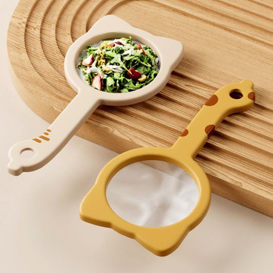 Kitchen Filter Funnel with Detachable Filter Wide Mouth Food Strainer for Oil & Liquid Pouring Easy-Grip Handle Home Cooking Helper