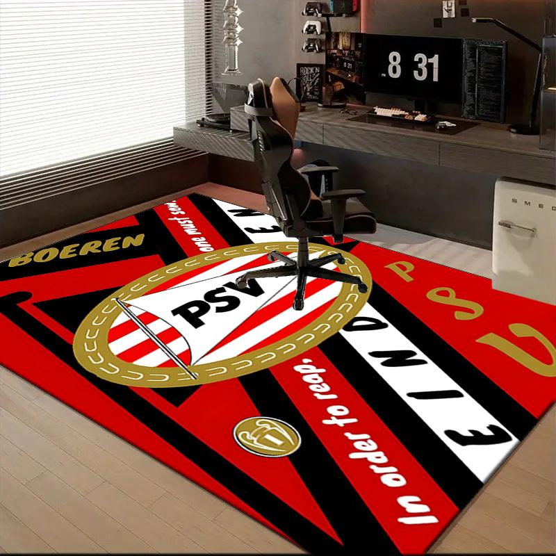 Psv Eindhoven Crest Rug Game Carpet, Floor Mat for Bedroom Living Room Entryway Rug, Home Decor Idea Gift for Christmas birthday