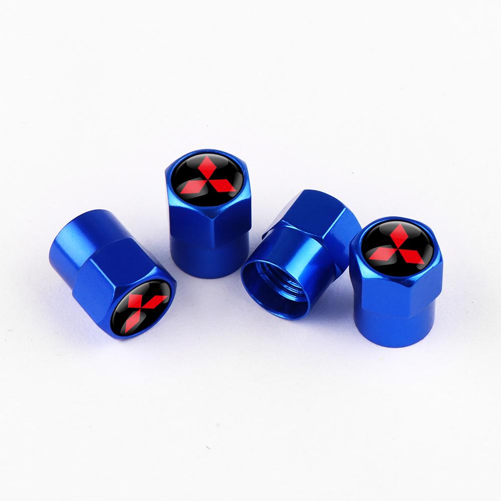 4Pcs Car Tire Valve Caps Metal Wheel Dust Covers Accessories For Mitsubishi Asx Lancer L200 Pajero Sport Attrage Xpander Mirage