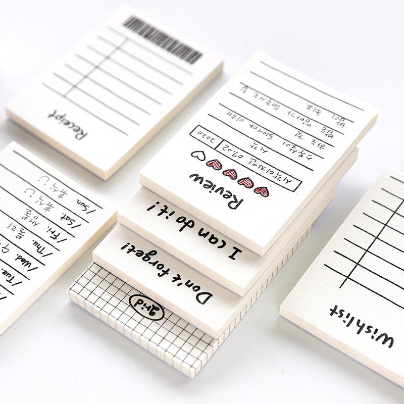 Minimalist Fresh Style Portable Notepad: 50-Sheet To-Do List Memo