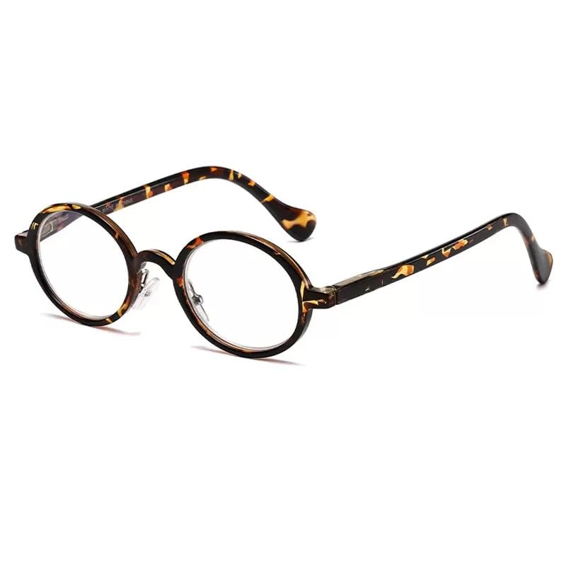 Reading Glasses for Men and Stylish Round Blue Light Fashionable Black Rimmed Senior Single with for To Compact Storage 1034 [NEGISU] Women,
