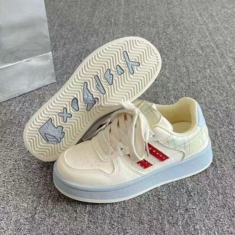 

Spring and autumn new trendy versatile niche platform white shoes casual sports bread shoes board shoes children 40 синий
