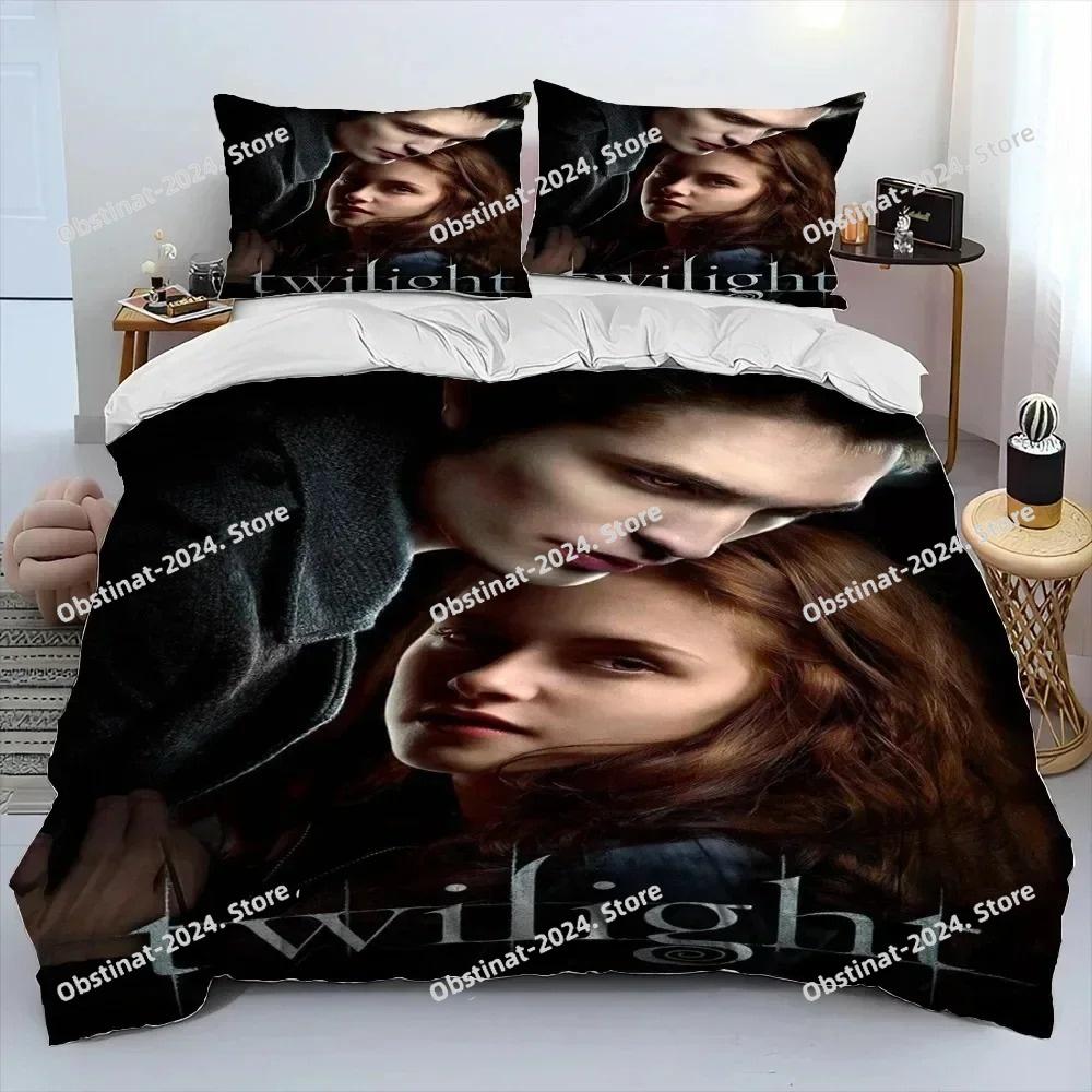 3D Biss zum Morgengrauen HD Bedruckte Bettdecke Bettwäsche-Set, Bettbezug Bett-Set Steppdeckenbezug Kissenbezug, King Queen Größe Bettwäsche-Set Kind