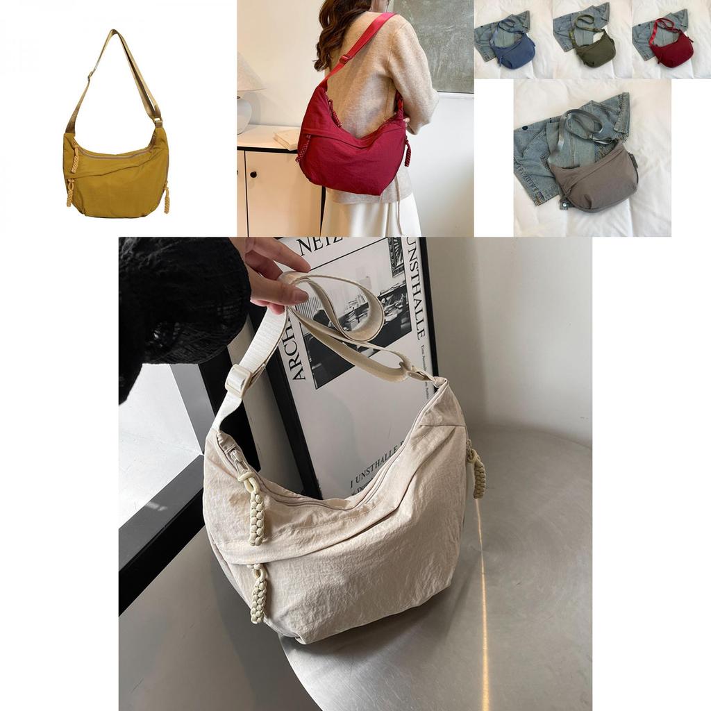 Versatile Sling Tote Bag For Women Trendy Nylon Crossbody Bag For Daily Outfits