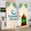 2 pieces - Ramadan Auspicious - Theme printed curtain - Polyester material - suitable for bedroom, living room, study, private s