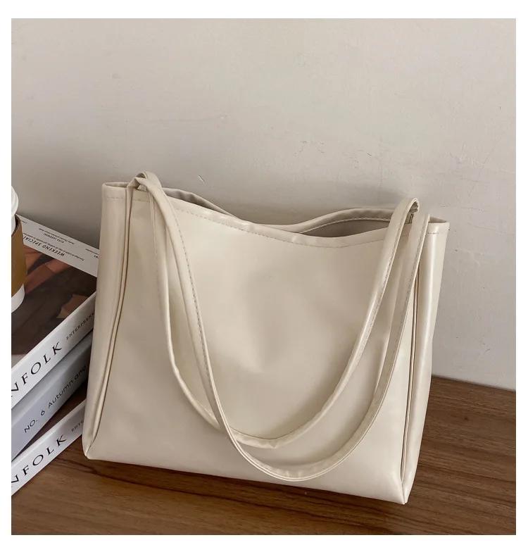 

Vintage Women s Bag Large Capacity Leather Tote Handbag Korean Shoulder Bags For Female Daily Commuting
