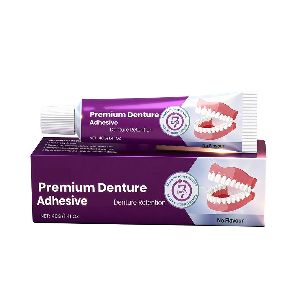 40g Denture Fixing Adhesive Cream Strong Complete Professional Dentures Glue Strong Adhesion Comfortable Temporary Denture Care