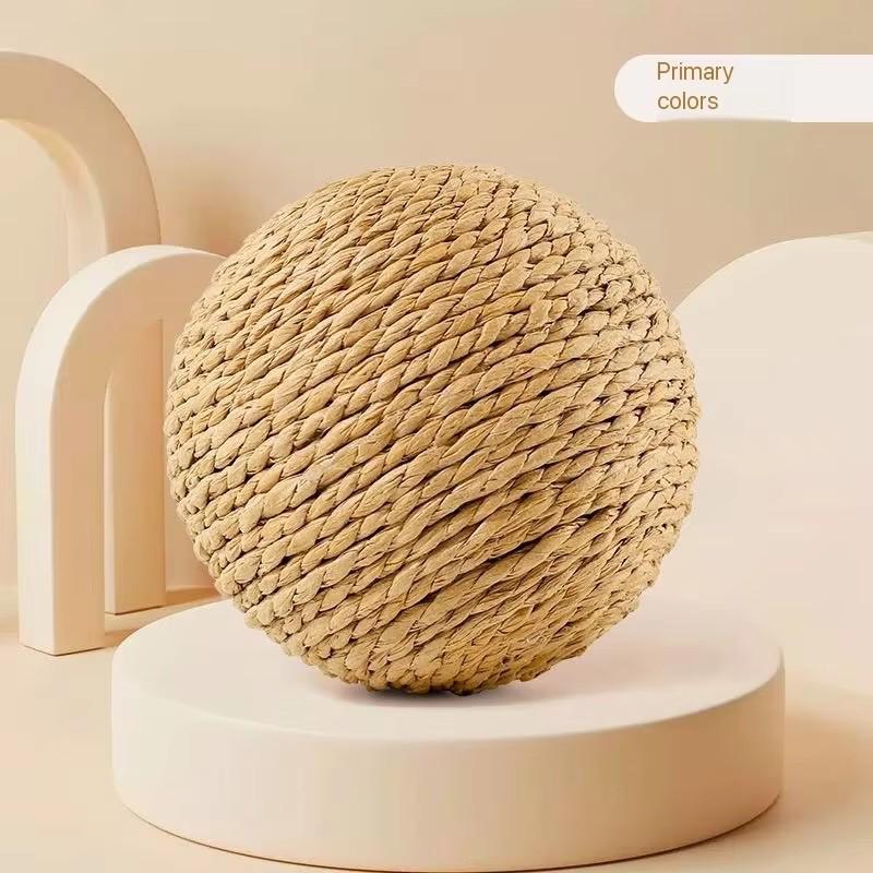 Large Paper Rope Cat Ball Toy Crinkle Sound Durable Chew Molar Toy For Cats Self Playing Boredom Relief Interactive Pet Supplies