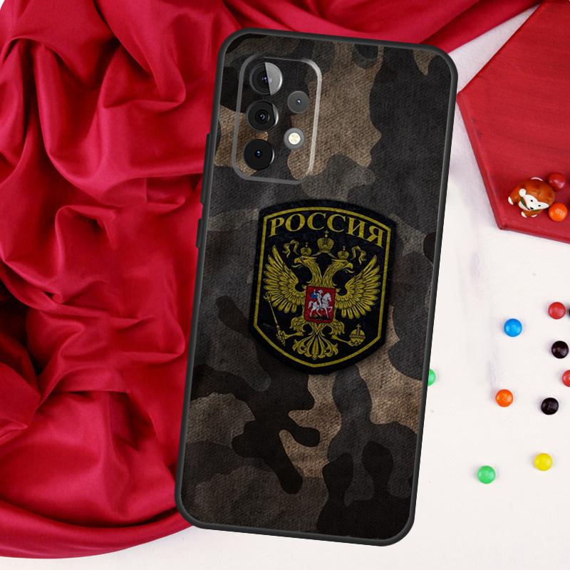 Russia Coat Of Arms Eagle Flag Case For Samsung Galaxy A54 A34 A14 A52 A72 A13 A33 A53 A73 A51 A71 A12 A22 A32 Cover