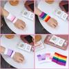 Running Women Badminton Breathable Soft Warm Bracers Wristband Rainbow Color Hand Wrap