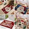 Santa Claus Design Christmas Door Mat Gingerbread Man Pattern Anti-slip Pad Foot Mat  Door Entrance