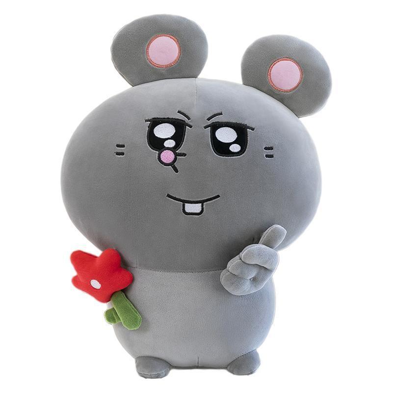 Plush Mouse Doll Flower Backpack Cartoon Stuffed Animal Decoration Ornament Gift
