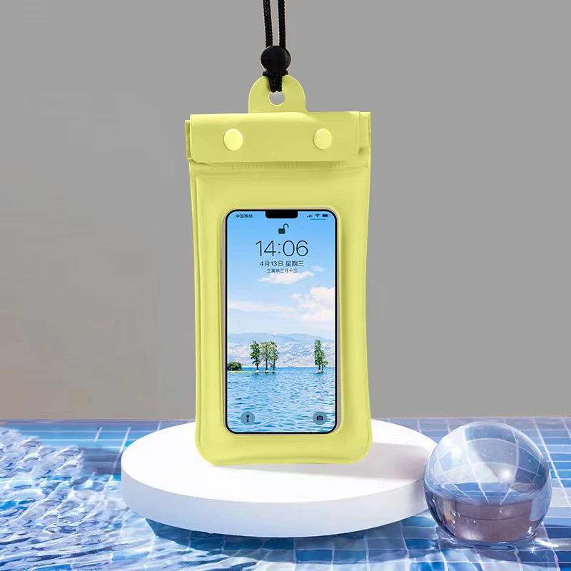 Universal Waterproof Floating Airbag Phone Pouch – Swim Beach Case Suit for iPhone 16 15 14 13 12 11 Pro Max, Samsung Ultra More