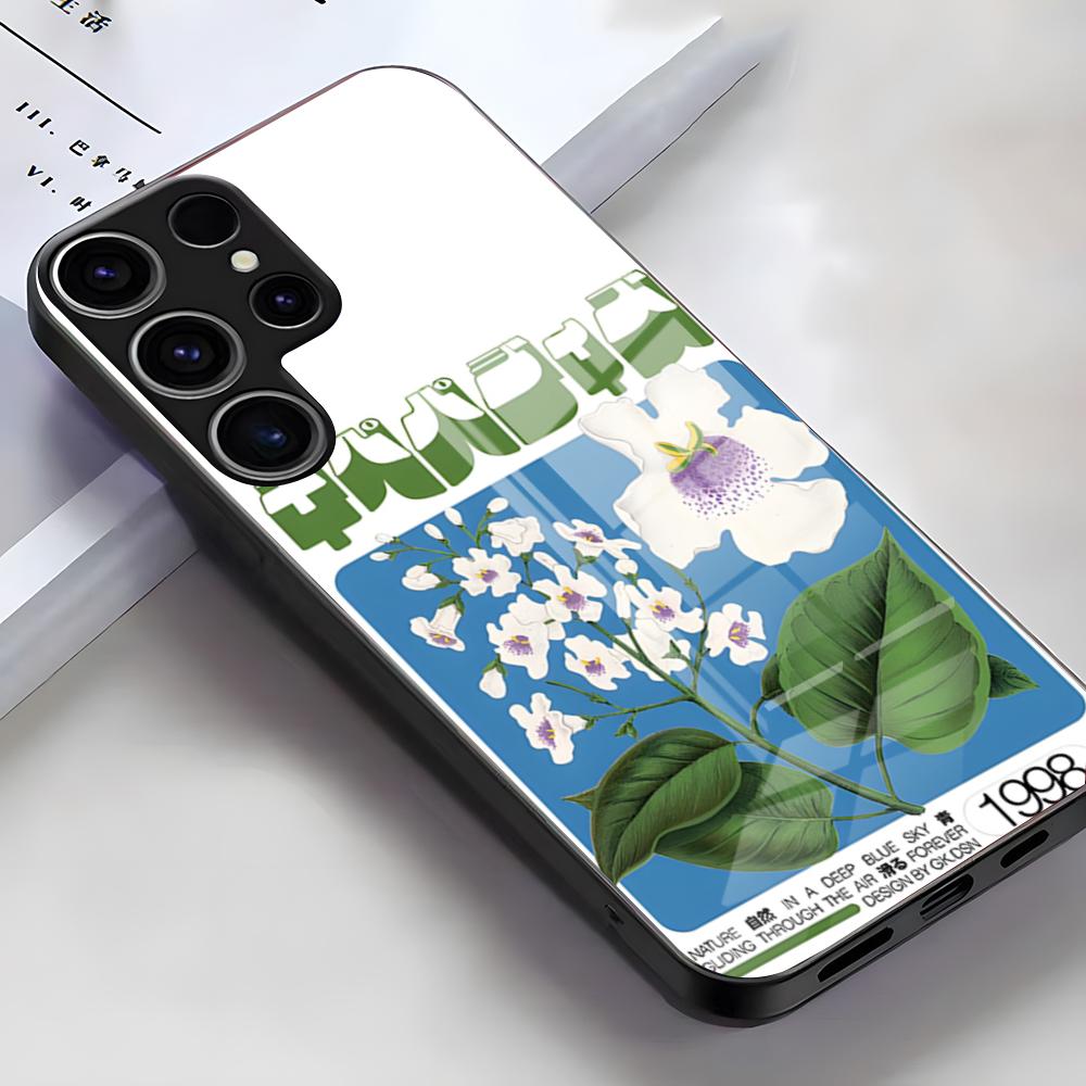 

Vintage Abstract Classic Phone Case For Samsung S26 S25 Edge Ultra S23 S22 S21 S20 Ultra Plus S24 Fe A54 A53 A25 Glass Cover Samsung S25Edge