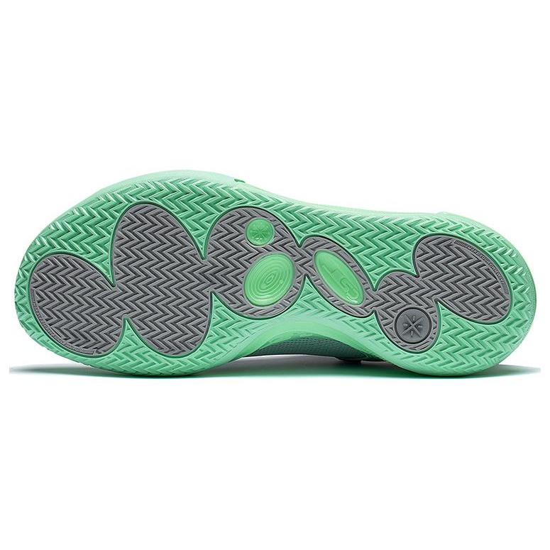 New LiNing All City 11 Cushioning Anti Slip And Wear Resistant Low Top Basketball Shoes Men's Gray Green ABAT031-1