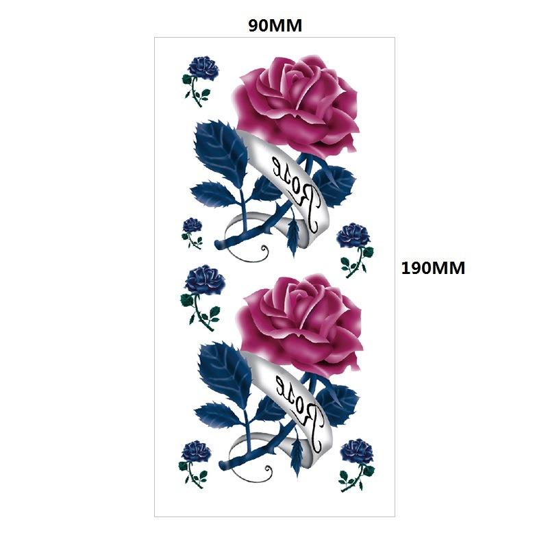 Water Transfer Phoenix Flower Colored Rose Waterproof Tattoo Sticker Set Simulation Tattoo Sticker