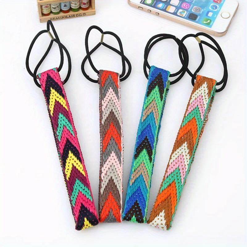 2024 High Quality Vintage Bohemian Ethnic Embroidery Flower Headband for Women Girl Elastic Hair Band Retro Hair Accessories