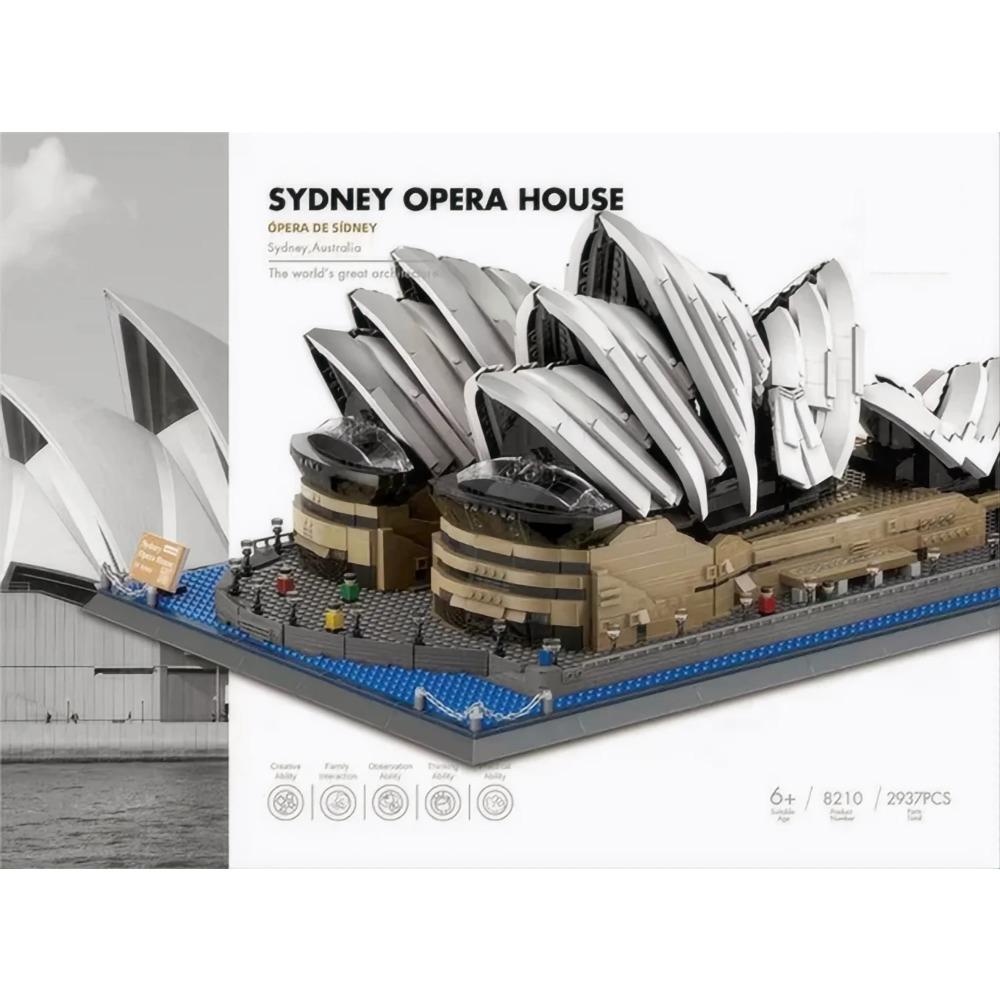 MOC World Famous Architecture Edifice Opera House Building Blocks Villa Savoye Bridge Tower Toy Children Birthday Christmas Gift