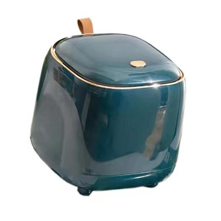 Drucktyp Desktop-Mülleimer mit Deckel Modischer Doppelschichtiger Müllbehälter mit Großer Öffnung für