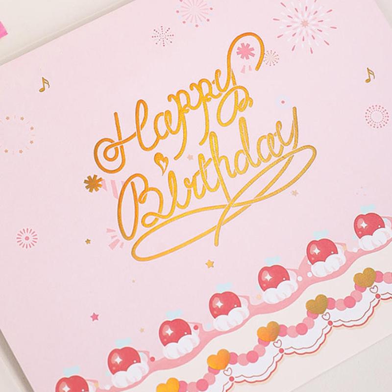 3D Pop-Up Happy Birthday Greeting Card Birthday Cake Blessings Birthday Gifts For Women, Man, Wife, Husband, Boy, Girl