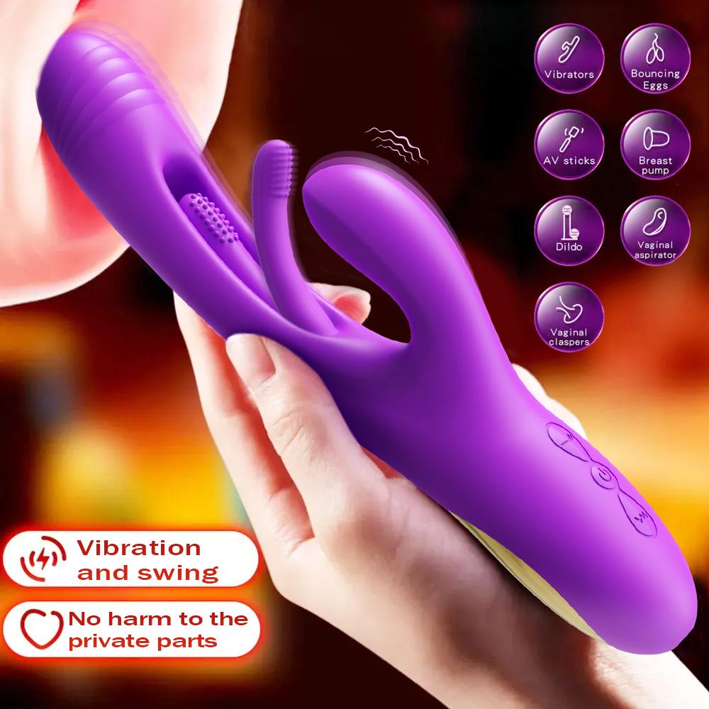 Powerful Patting Flapping Vibrator for Women Clitoris Sucker G Spot Stimulator Sex Toy Female Rabbit Sucking Vibrators