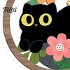 Arte de Parede Gato Preto 4 Peças Placa, com Textura de Madeira de Grão Quente, Arte em Madeira, Resistente a Arranhões Polido Fino Decoração de Casa, Estilo Retro Nórdico para Quarto de Bebé Quarto